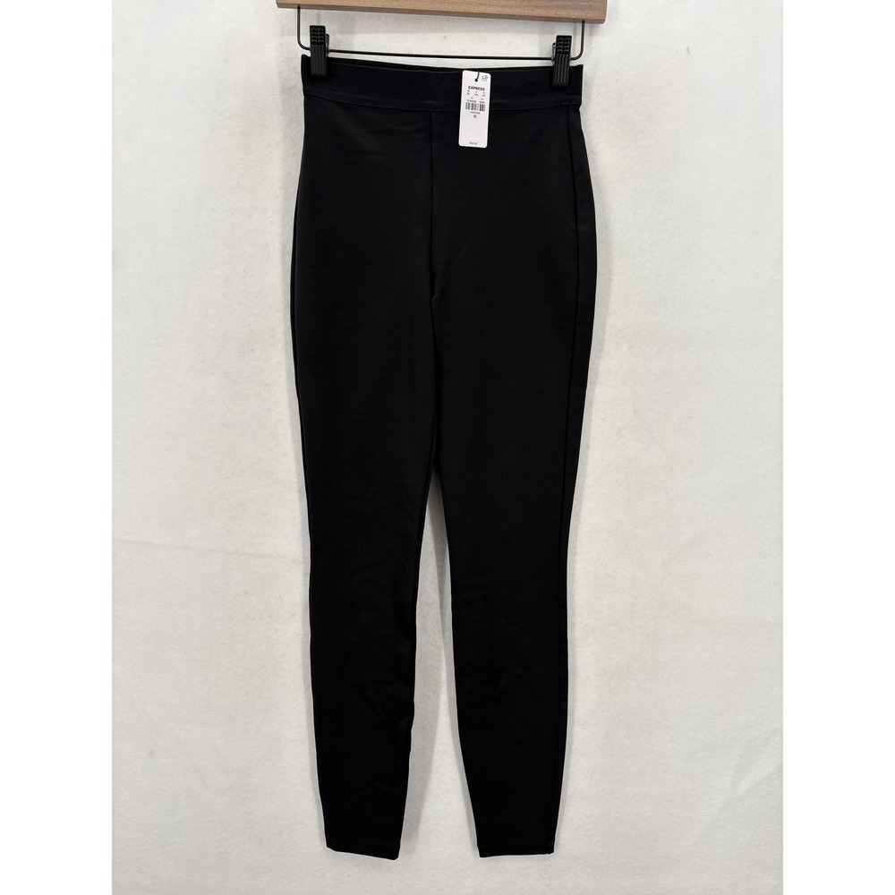 Express Pants Womens XS Black Columnist Pull On Stretch Skinny Ankle Work Career